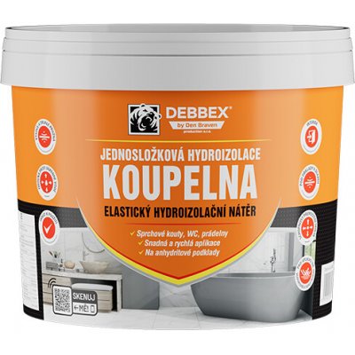 DEBBEX Jednosložková hydroizolace KOUPELNA Velikost balení: 13kg CH0291 – Zboží Mobilmania