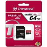 Transcend microSDXC Premium 64 GB UHS-I TS64GUSDU1 – Hledejceny.cz