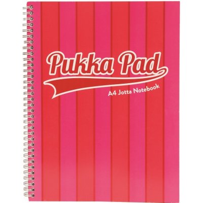 Pukka Pad spirálový blok Jotta Pad A4, linky 8 mm, růžový 200 listů