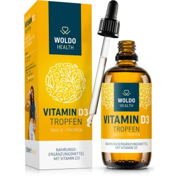 WoldoHealth Vitamin D3 Kapky 1000 I.U. 50 ml