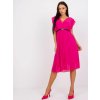 Dámské šaty Lehké plisované šaty s páskem DHJ-SK-N13198-1.22 pink