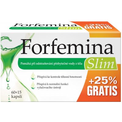 Naturprodukt Forfemina Slim na odvodnění těla a při hubnutí 75 kapslí – Zbozi.Blesk.cz