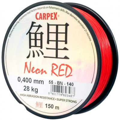 Carpex Neon Red 150m 0,31mm