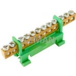 Můstek PE 12 (svorkovnice 12x16mm2), nekrytý IP00, zelený, 63A, na DIN – Zboží Mobilmania