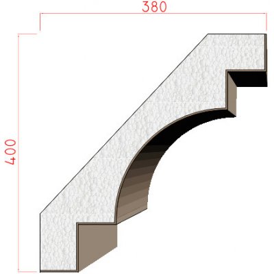 Dekora Stuck - podstřešní římsa 2000x400x380mm č. 316000 – HobbyKompas.cz