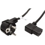 goobay Kabel síťový, CEE 7/7(M) - IEC320 C13, 90°, 3m, černý (96032) - 19.92.0048 – Zbozi.Blesk.cz