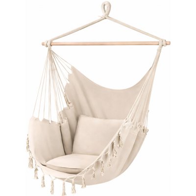 R2INVEST 1036 Závěsné křeslo s třásněmi béžové – Hledejceny.cz