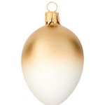 Nastrom Velikonoční vajíčko polomáčené zlaté 6x4 cm – Zboží Dáma