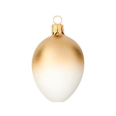 Nastrom Velikonoční vajíčko polomáčené zlaté 6x4 cm – Zboží Dáma
