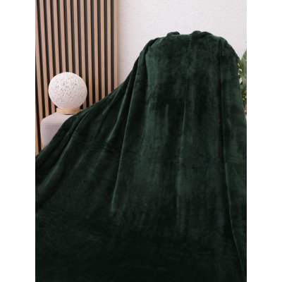 MKLuzkoviny.cz deka mikroplyš Exclusive Laura tmavě zelená 150x200 – Zboží Dáma