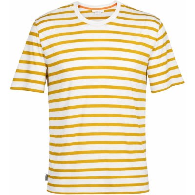 Icebreaker Mens Drayden SS Tee Stripe Ecru HTHR/Silent gold – Zboží Mobilmania