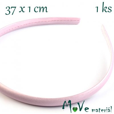 Čelenka jednoduchá potažená bleděrůžová – Zboží Dáma