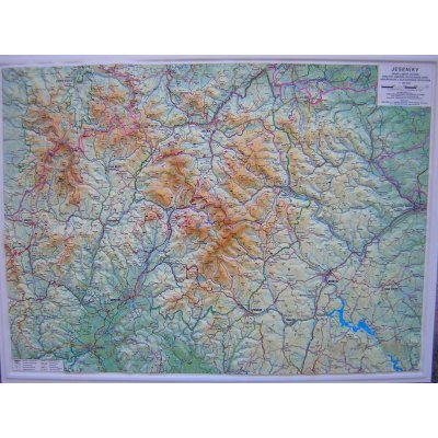 Jeseníky - plastická mapa 100 x 75 cm – Zboží Mobilmania