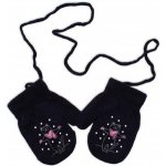 YO Zimní dívčí rukavičky se šňůrkou Micka granátové – Zboží Dáma