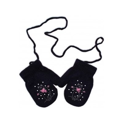 YO Zimní dívčí rukavičky se šňůrkou Micka granátové – Zboží Dáma