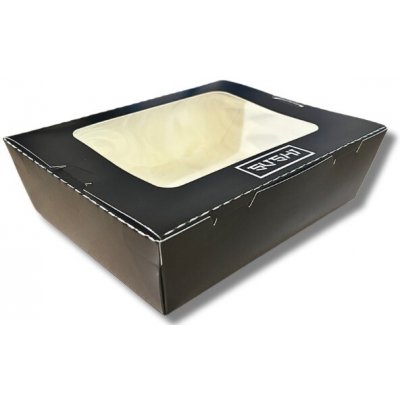 VIBAL Miska papír. na sushi s oknem 198x138x50mm – Sleviste.cz