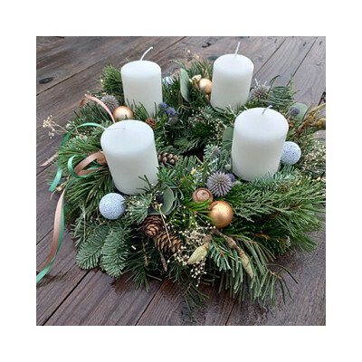 Balkonika Adventní věnec krémové svíčky 35 cm – Hledejceny.cz