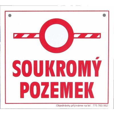 Tabulka varovná Soukromý pozemek – Zboží Dáma