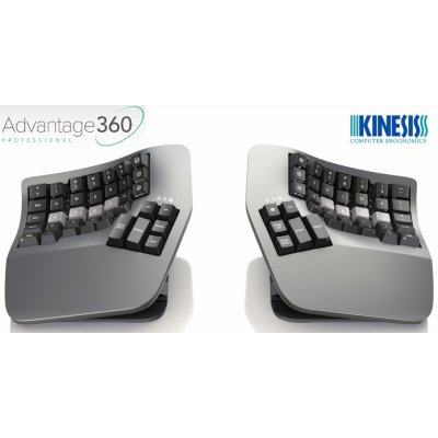 Kinesis Advantage360 Professional Wireless Kailh Box Pink Linear Quiet White KB360-PRO-KLQ – Sleviste.cz