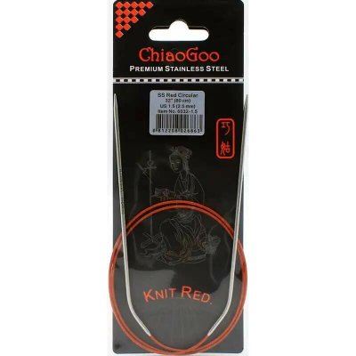 ChiaoGoo Knit Red ergonomické fixní kruhové jehlice 80 Cm 2,5mm – Hledejceny.cz