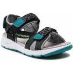Superfit dětské sandály Criss Cross 1-000580-0000 černo zelená – Zboží Dáma