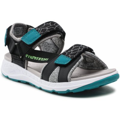 Superfit dětské sandály Criss Cross 1-000580-0000 černo zelená