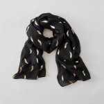 Blancheporte šátek s motivem peříček černá – Zboží Dáma