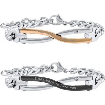 SILVEGO Sada partnerských náramků Liam z chirurgické oceli KMM152509 – Sleviste.cz