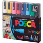 Uni Posca PC-5M 1,8 sada 8 ks mix základních barev – Zboží Živě