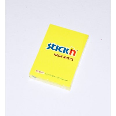 Stick´n Bloček samolepící 76x51 mm, neon žlutý, 100 lístků /21132/ – Hledejceny.cz
