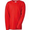 Dětské tričko James Nicholson dětské triko junior s dlouhým rukávem Medium červená
