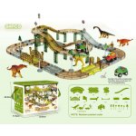 Mamido Dinosauří závodní dráha s elektrickým autíčkem 84 dílů v Boxu – Zboží Mobilmania