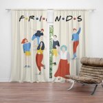 Sablio Závěs Seriál přátelé FRIENDS Postavy: 2ks 140x250cm – Hledejceny.cz