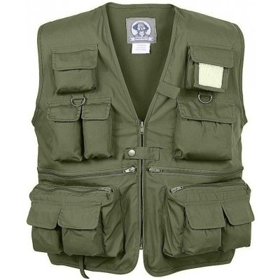 ROTHCO® Vesta ROTHCO® UNCLE MILTY TRAVEL VEST oliva – Zboží Mobilmania