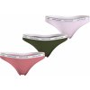 Tommy Hilfiger Dámské tanga 3 PACK UW0UW04894 0R6 růžovo zelené