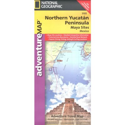Yucatán Northern Peninsula Adventure Map GPS komp. NGS – Sleviste.cz