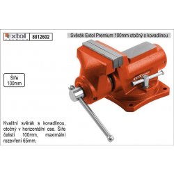 Extol Premium 8812602 svěrák otočný s kovadlinou 100mm