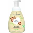 Attitude dětské tělové mýdlo šampon a kondicionér 3v1 s vůni hruškové šťávy s pumpičkou 300 ml