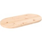 Omaxi 805524 Stolní deska 60x30x2,5 cm masivní borovice oválná – Zboží Dáma