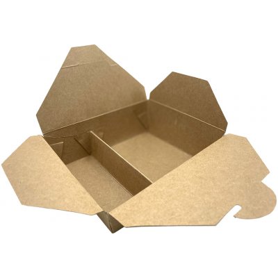 Menu box double KRAFT PE 1000 ml, 12x9+4,5x5,2 cm – Zboží Mobilmania