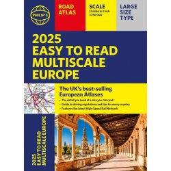 2025 Philip's Easy to Read Multiscale Road Atlas of Europe - A4 paperback with flaps Philip's MapsPaperback / softback