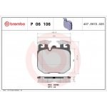 Sada brzdových destiček BREMBO P06106 - ALPINA, BMW