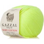 Příze Baby Cotton Gazzal 3462 neon žlutá Výrobce – Hledejceny.cz