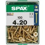 Spax Uni vrut zápust.hlava PZ/Z2 4CUT a plným závitem Yellox 4 x 20 mm 100 ks – Hledejceny.cz