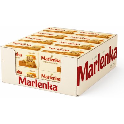 Marlenka Medový dortík s vlašskými ořechy 16 x 100 g – Zboží Dáma