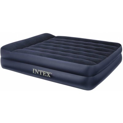 Intex Air Queen Dvoulůžková postel matrace s pumpičkou 203 x 152 cm tmavě modrý – Zboží Dáma