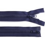 Kostěný zip No 5 dělitelný 2 jezdce / dvoucestný 65 cm bundový - modrý – Hledejceny.cz