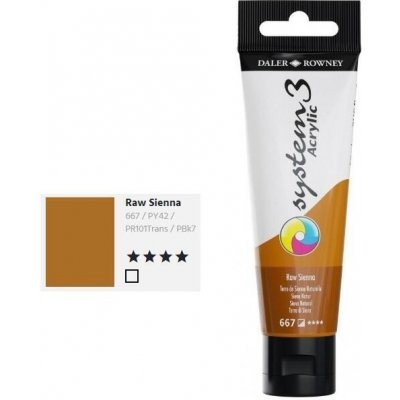 Daler & Rowney System 3 Acrylic Raw Sienna 667 tuba 59ml – Zboží Mobilmania