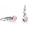 Náušnice Cutie Jewellery dětské z bílého zlata na brizuru C1537 Pink c1537-10-20-x-2