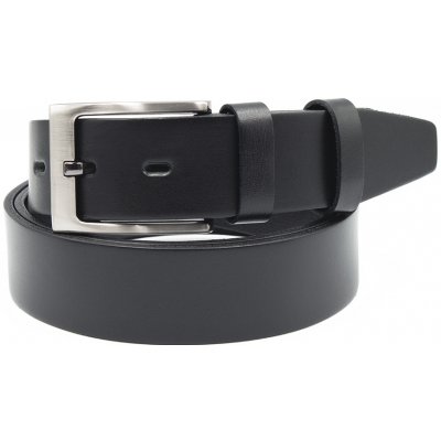 Kožený opasek Nivasaža elegantní střední černý ELG35 – Zboží Mobilmania